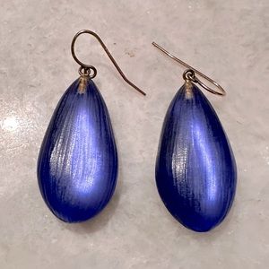 Alexis Bittar Blue Lucite Teardrop Earrings
